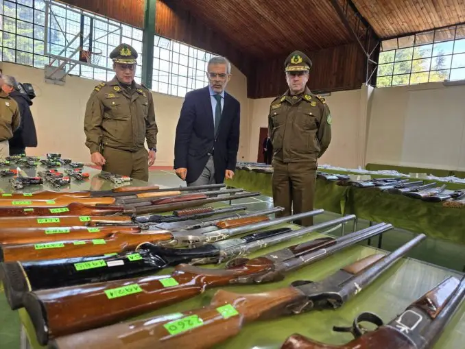 Decomisan más de 400 armas en La Araucanía en solo 4 meses
